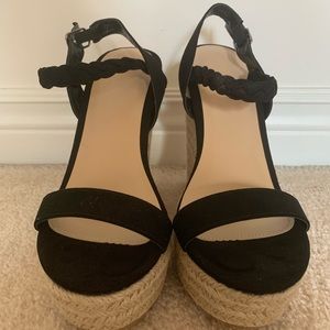 Black wedge sandal